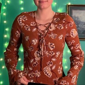 Floral dress shirt (slightly cropped)